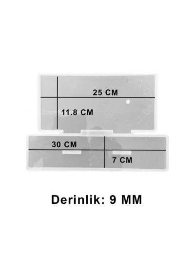 Epoksi Roma Rakamlı Saatli Fotoğraflık Ve İsimlik Stand Kalıp Şeffaf