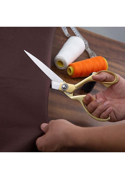 Profesyonel Metal Terzi Makası Altın Renkli Büyük Boy 26 CM