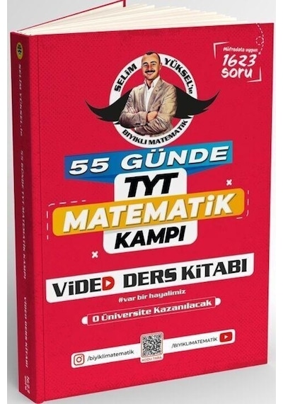 Tyt Matematik Kampı 55 Günde Video Ders Kitabı Bıyıklı Matematik