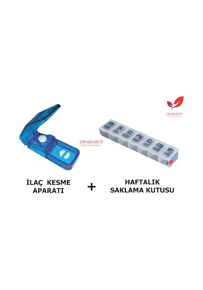 Hap Tablet Kesici. Kesme Makinesi ve Haftalık Saklama Kutusu