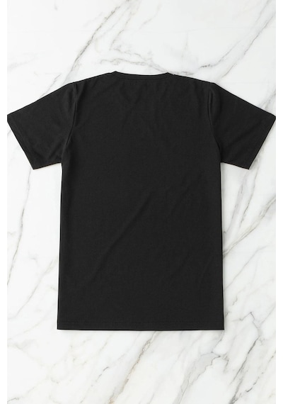 Unisex Chen Üzümlü Kekim Baskılı T-shirt Siyah
