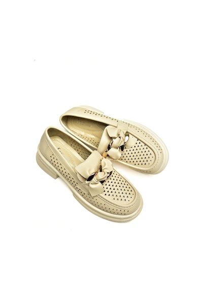 Fox Shoes U704137509 Bej Loafer Makosen Kadın Ayakkabı Bej