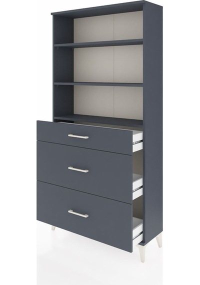 Arges Dolap 3 Raflı 3 Çekmeceli 88x30x182 Antrasit-antrasit Antrasit Arges Dolap 3 Raflı 3 Çekmeceli 88x30x182 Antrasit-antrasit Antrasit
