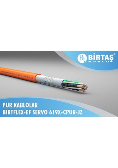 Birtaş Ef619x-cpur-4x6 ,kesit 6mm² 4-damar/çok Telli Blendajlı Hareketli Pur Servo Motor Kablo
