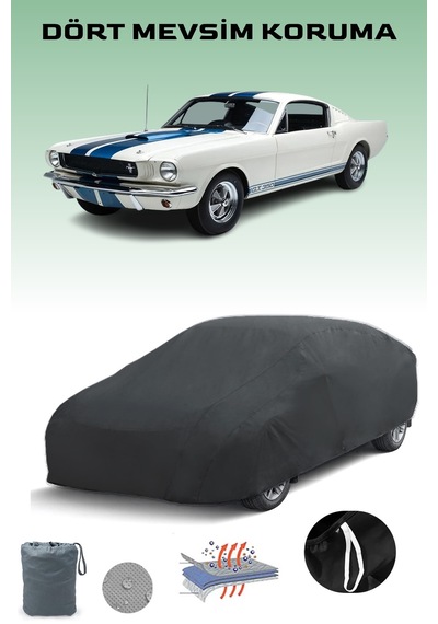 Siyah, Mustang Gt 350 Shelby 1965, Araba Brandası, Oto Örtüsü, Araba Çadırı Siyah