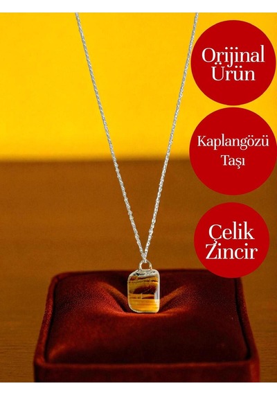 7 Li Doğal Taş Kolye Ucu Seti + Çelik Zincir Kutu Ve Arındırma Tütsüsü Hediyeli, Orijinal Ürün Çok Renkli
