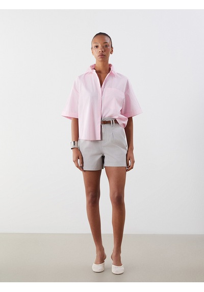Lcw Vision Pembe Oversize Poplin Kadın Gömlek