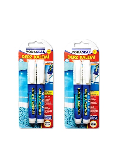 Vodaseal Fayans Derz Kalemi Beyaz 4 lü Set + 4 Adet Yedek Uç