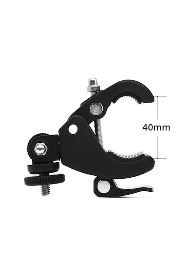 Evrensel Alüminyum Alaşımlı Aksiyon Kamerası Montaj Kelepçesi, 360 Döner, Motosiklet Ve Bisiklet Gopro Hero 11/10/9/8/7/6/5, Insta360, Akaso, Dji Osmo Action, Pocket İle Uyumlu, Siyah