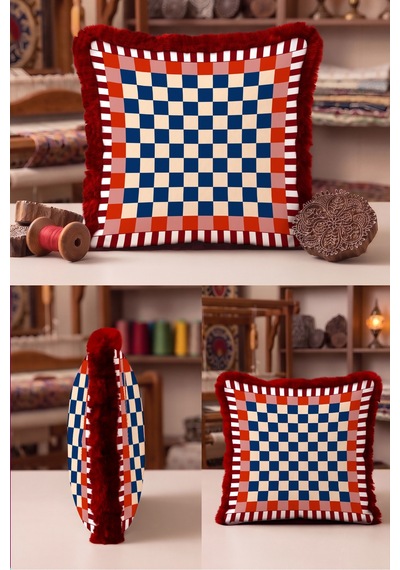 Geometrik Damalı Retro Ekose Saçaklı Yastık Kılıfı-eklektik Kare Desen Bordo Püsküllü Kırlent Kılıfı Serin Yörünge Mira Geometrik Damalı Retro Ekose Saçaklı Yastık Kılıfı-eklektik Kare Desen Bordo Püsküllü Kırlent Kılıfı Serin Yörünge Mira