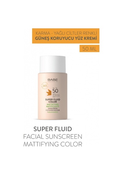 Babe Sunscreen Mattifying Super Fluid Color - Matlaştırıcı Renkli Güneş Kremi