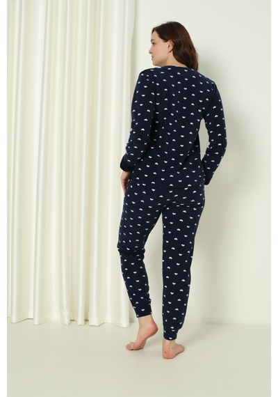 Wordex Fawn 5006 Peluş Welsoft Polar Kışlık Yumoş Kadın Pijama Takımı Uyuyan Kedili 3317 Lacivert Wordex Fawn 5006 Peluş Welsoft Polar Kışlık Yumoş Kadın Pijama Takımı Uyuyan Kedili 3317 Lacivert
