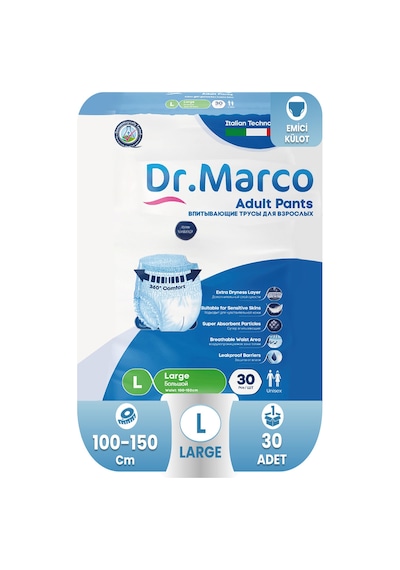 Dr. Marco Yetişkin Emici Külot L 30'lu
