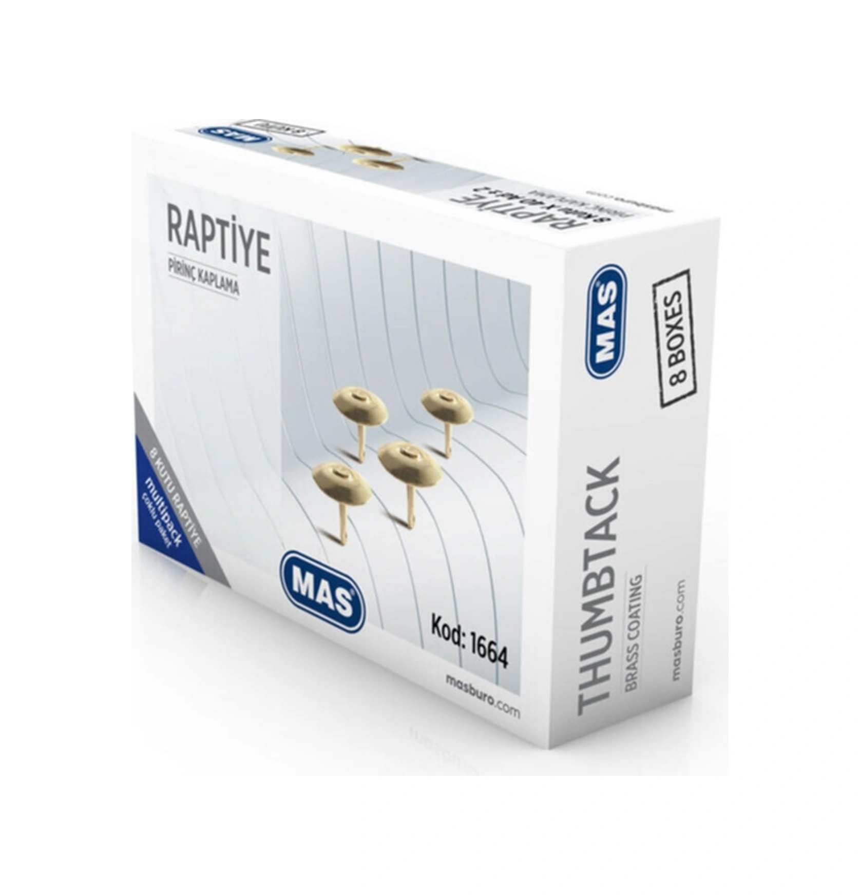 Multıpack - Raptiye Sarı Pirinç Kaplı X 8