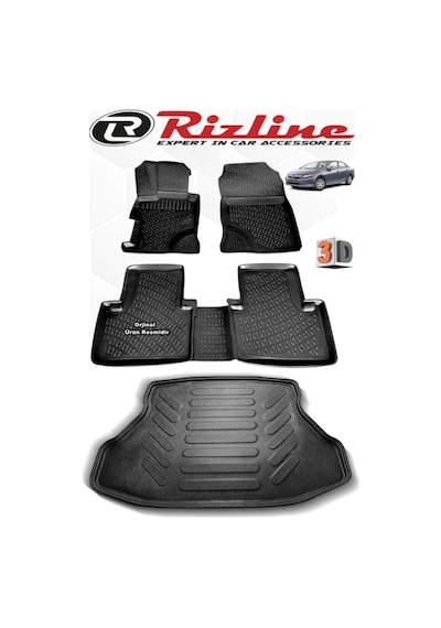 Rizline Honda Civic Sedan 2012-2015 3D Paspas+Bagaj Havuzu Seti