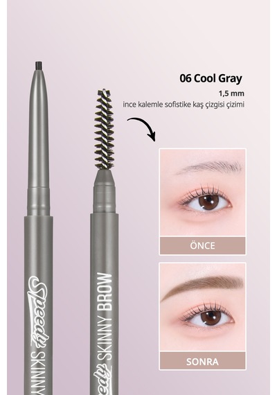 Peripera Speedy Skinny Brow 6 Cool Gray