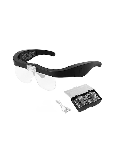 Aubyhe Usb Şarjlı Büyüteç Gözlük - 4 Farklı Büyütme Oranı 1.5x-5x İle Okuma Ve El İşleri İçin Not: 113 Karakter Sınırına Uygun Olarak 112 Karakter Kullanılmıştır