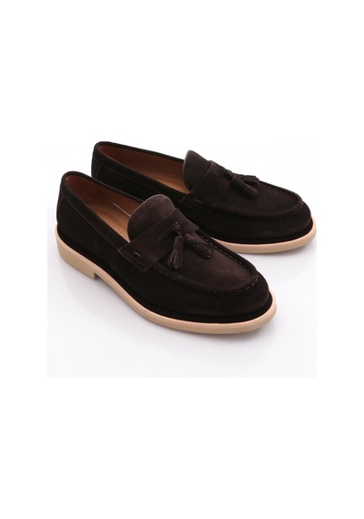 Dgn 6ym4634 Erkek Loafer Ayakkabi Kahve Süet