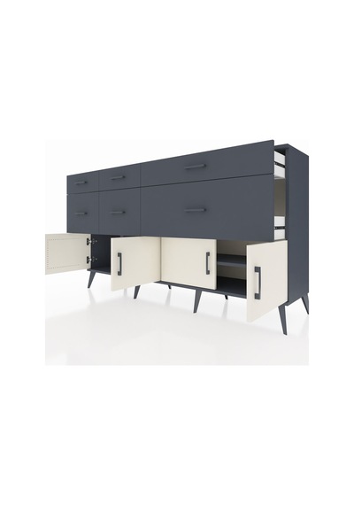 Hyperion Konsol Tek Raflı 6 Çekmeceli 4 Kapaklı 176x44x99 Antrasi Antrasit-aytaşı/antrasit Hyperion Konsol Tek Raflı 6 Çekmeceli 4 Kapaklı 176x44x99 Antrasi Antrasit-aytaşı/antrasit