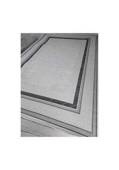 Bloom Serisi 200x290 6m2 Akrilik İplik Dokuma Makina Halısı Gri/krem