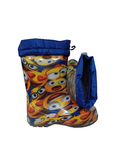 Serabien Unisex Çocuk Mavi Desenli Çizme Mavi
