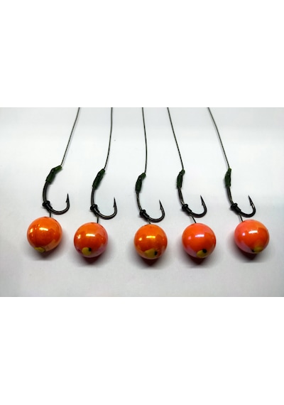 Sazan Avı 14 Mm Batan Janjan Boncuklu Hazır Rig Takımı 5 Li Set
