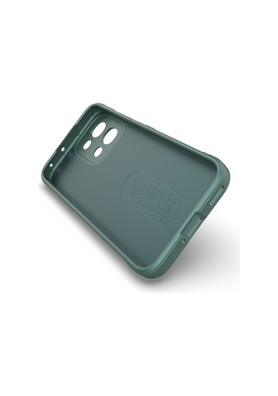 Maks Technology Oppo A6 Pro Uyumlu Kılıf Esnek Tpu Oyuklu Arka Yüzey Tasarımlı Mkst Etnik Silikon Kapak - Koyu Yeşil