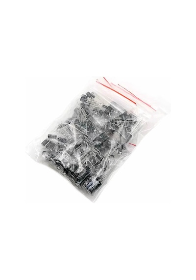 120 Adet Dip Elektrolitik Kapasitör Seti 12 Tip X10 Silindirik Alüminyum Tamir Prototip Devre