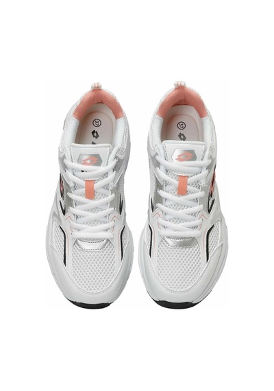 Lotto Athens Wmn Kalın Taban Fileli Kadın Günlük Spor Sneaker Ayakkabı Beyaz-pembe Beyaz - Pembe