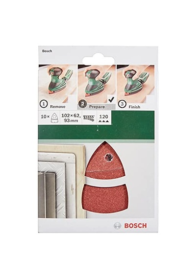 Accessories Zımpara Kağıdı Çoklu Zımpara Makinesi İçin, Farklı Malzemeler, 10 Adet, 102 X 62/93 Mm, Granülasyo