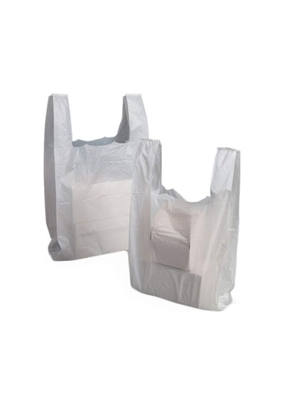 Kalın Beyaz Poşet Orta Boy 1 Kg Hışır Atlet Poşet Market Manav Poşeti