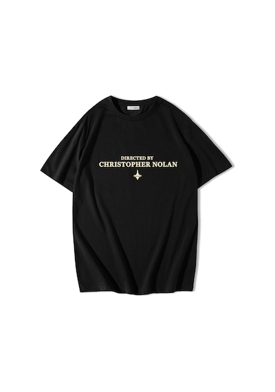 Brz Collectıon Brz Collection Unisex Oversize Directed By Christoper Nolan T-shirt Siyah