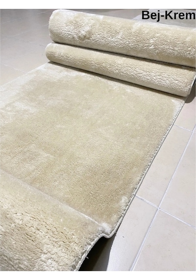 KREM Kaymaz Taban Peluş Post Yolluk Koridor Antre Mutfak Yatak Odası Kesme Halı