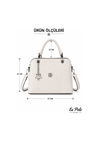 Expolo Ex Polo /kadın Şık Beyaz Baklava Desenli /omuz Çantası Anne/kadın El Ve Omuz Çantası / Ayarlanabilir Uzun Askılı Beyaz Expolo Ex Polo /kadın Şık Beyaz Baklava Desenli /omuz Çantası Anne/kadın El Ve Omuz Çantası / Ayarlanabilir Uzun Askılı Beyaz
