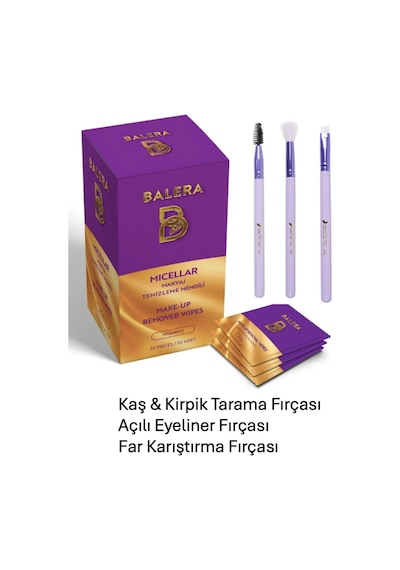 Micellar Makyaj Temizleme Mendili 30 Adet - Soft Color Fırça Seti