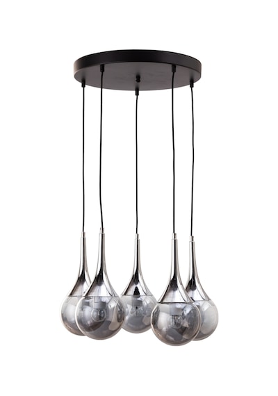Mudo Home Sophıe 5li Füme Sarkıt Gümüş
