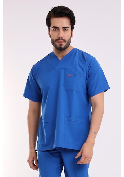 Zarf Yaka Erkek Tek Üst - 56 Saks Mavi-6356