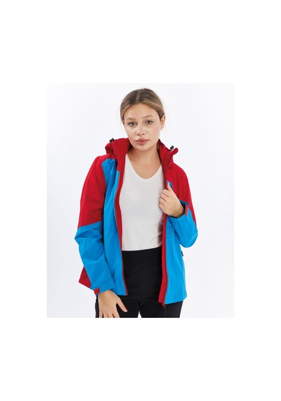 Mapamyumco Windbreaker Kadın Ceket-mavi-kırmızı