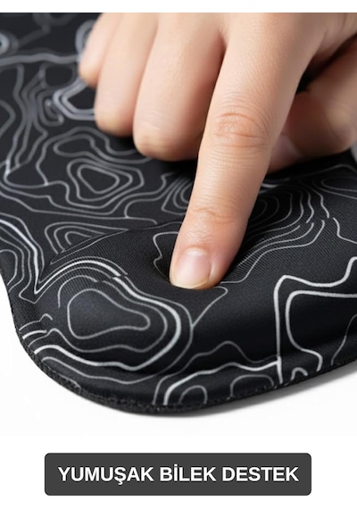 Topowave Bilek Destekli Mouse Pad Ergonomik Kaymaz Taban Masa Pedi Bilek Koruyucu Dijital Mouse