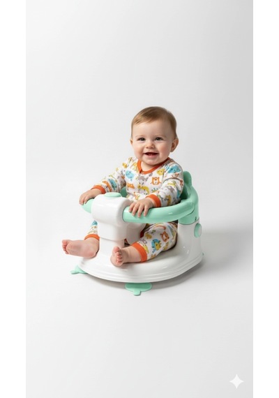 Vavbaby Önden Açılır Bebek Banyo & Bebek Mama Oturağı Mint Yeşili Mınt