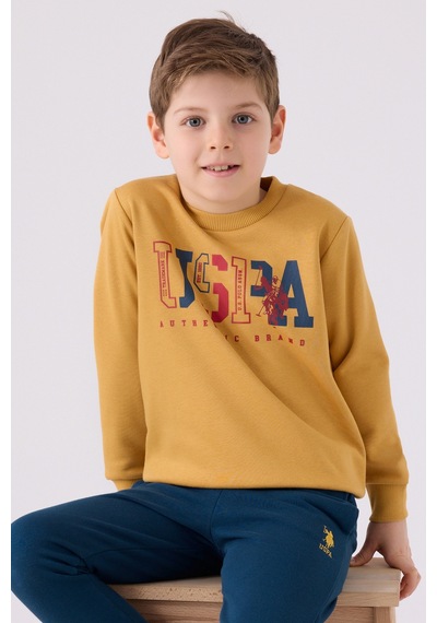 U.s. Polo Assn. Erkek Çocuk Hardal Pijama Takım 50299429-vr072 Hardal