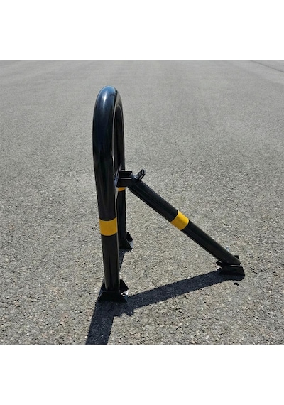 Kilitli Otopark Direği Destekli 62 Cm, Yatar U Tip Park Bariyeri-4014