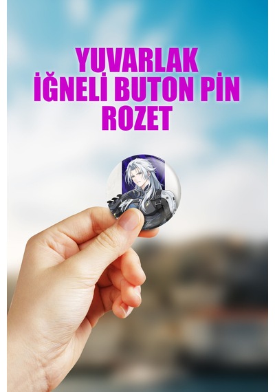 Calcharo Wuthering Waves Gacha Çanta Süsü Rozet İğneli Buton Rozet Seti 1 Adet Tekli
