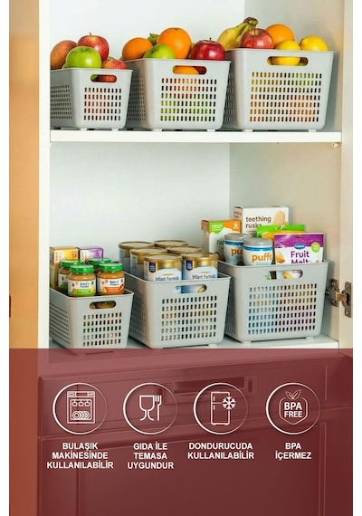 Selka Home Lavin 3'lü Dolap İçi Düzenleyici ( 2-4-7 Lt. )