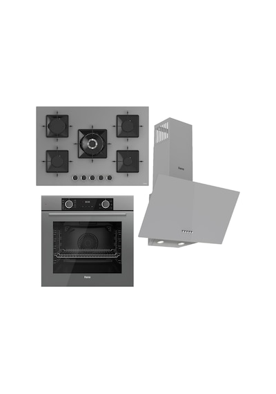 Ferre XE63CPR - SS038 - D088 Fryart SS Serisi Gri Ankastre Set