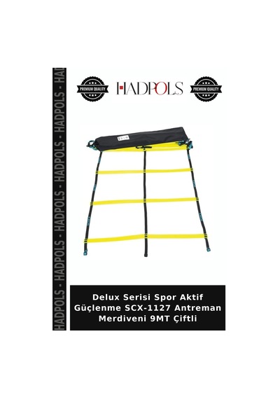 Delux Serisi Spor Aktif Güçlenme Scx-1127 Antreman Merdiveni 9mt Çiftli Çok Renkli