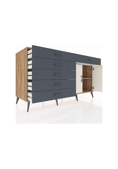 Kronos Konsol Tek Raflı 6 Çekmeceli 2 Kapaklı 176x59x99 Çam-aytaş Çam-aytaşı/antrasit Kronos Konsol Tek Raflı 6 Çekmeceli 2 Kapaklı 176x59x99 Çam-aytaş Çam-aytaşı/antrasit