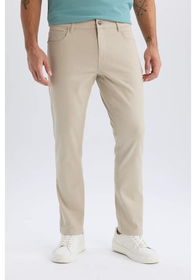 DeFacto Slim Fit Dar Kesim Dar Paça Chino Kanvas Pantolon C2401AX25SPBG191