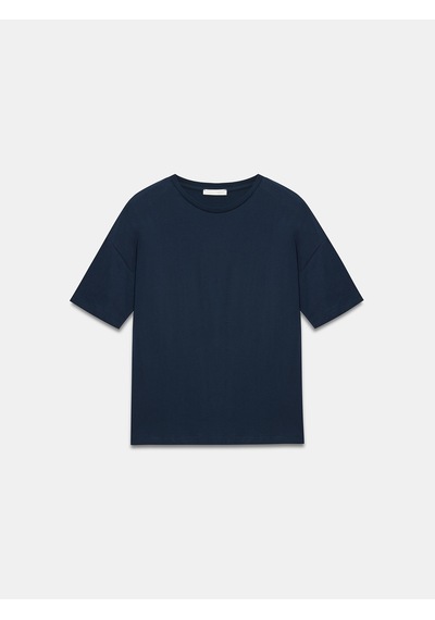 Dilvin 3683 Basic T-shirt-Koyu Lacivert