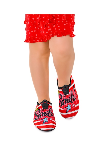 Kiko Kids Smile Havuz Plaj Kız Çocuk Deniz Ayakkabısı 7532 Kırmızı Kırmızı